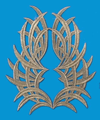 Páros csipke rátét 22x10 cm - GOLD